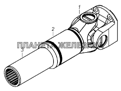 53205-2201017-10 Вал карданный с шарниром КамАЗ-43118 (Евро 4)