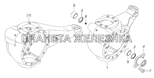 4310-2304029 Корпус поворотного кулака правый КамАЗ-43118 (Евро 4)