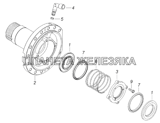 Камаз 5320 передняя ступица схема