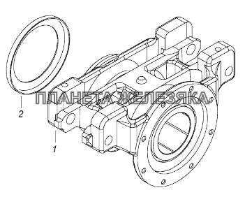 55111-2918068 Башмак рессоры с втулками и чашкой КамАЗ-43118 (Евро 4)