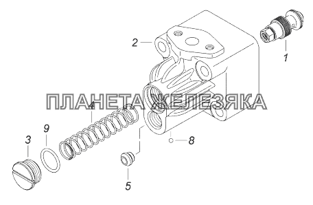 4310-3407212-02 Крышка насоса рулевого усилителя КамАЗ-43118 (Евро 4)