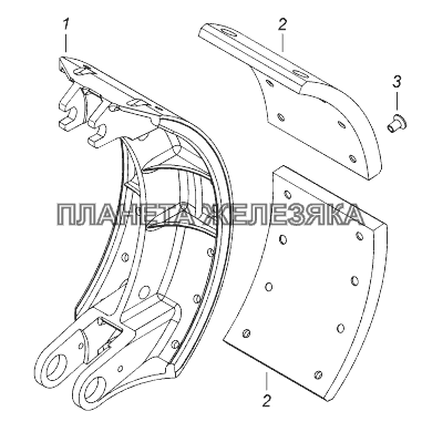 Колодка тормозная камаз 43118