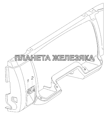 5308-3710004 Установка выключателя аккумуляторной батареи КамАЗ-43118 (Евро 4)