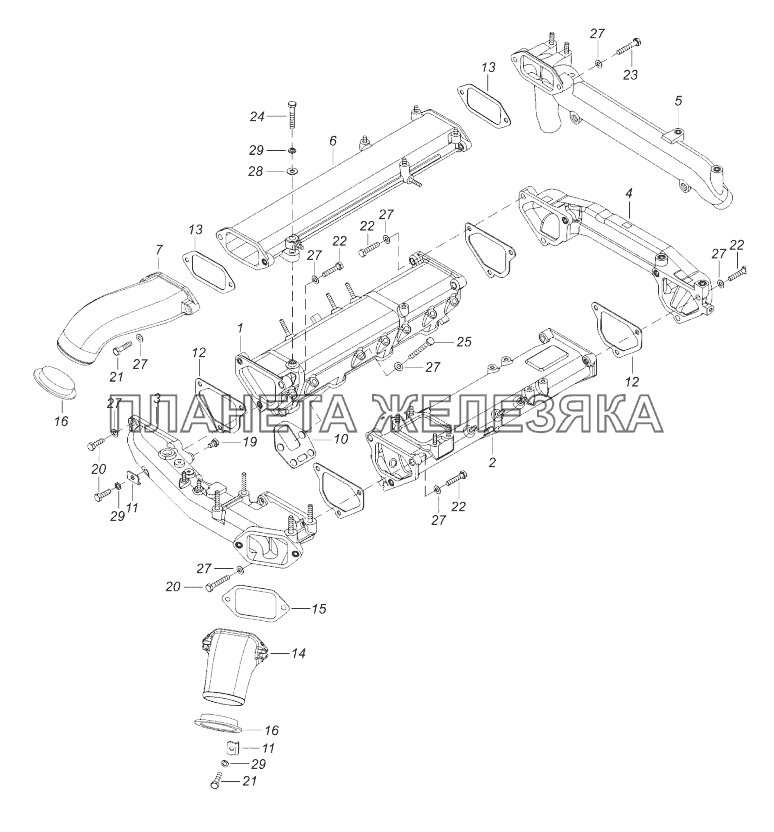 740.90-1115000-10 Установка системы впуска КамАЗ-43118 (Евро 4)
