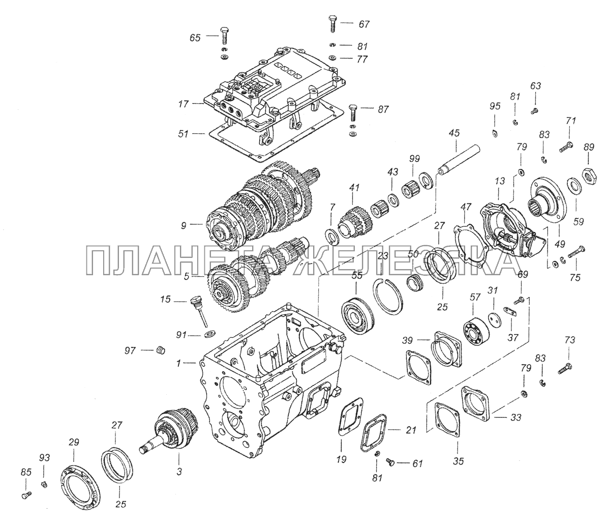 152.1700151 Коробка передач КамАЗ-43253 (Часть-1)