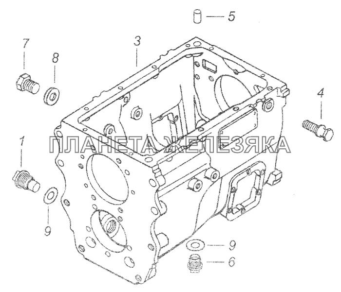 14.1701010 Картер коробки передач КамАЗ-43253 (Часть-1)