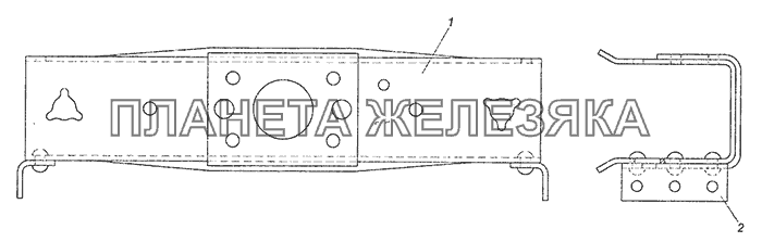 53215-2801301 Поперечина рамы задняя КамАЗ-43253 (Часть-1)