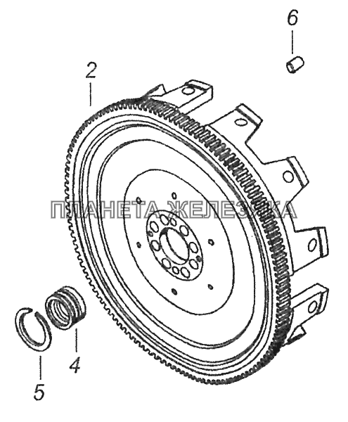 7405.1005115-20 Маховик КамАЗ-43253 (Часть-1)