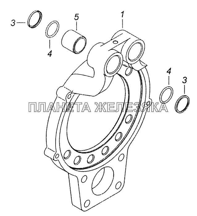 5320-3502012-10 Суппорт заднего тормоза КамАЗ-43253 (Часть-2)
