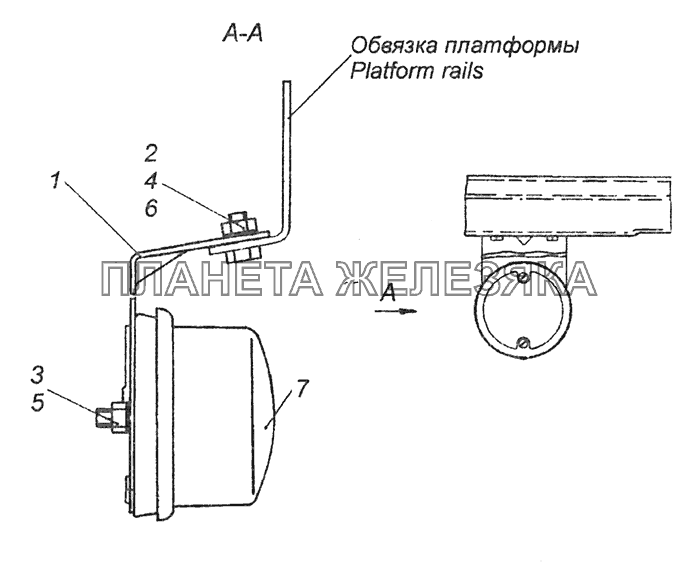 53215-3731002 Установка задних контурных фонарей КамАЗ-43253 (Часть-2)