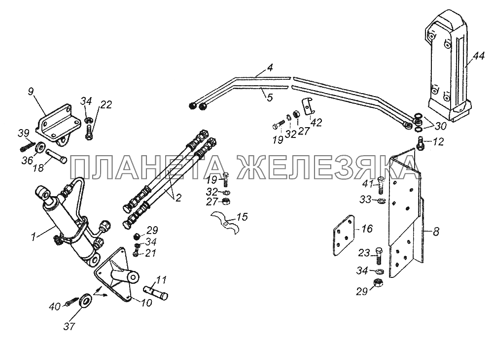 54115-5000079 Установка механизма опрокидывания кабины КамАЗ-43253 (Часть-2)