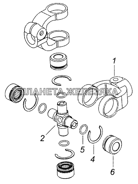 53205-3422012 Шарнир карданный КамАЗ-43253, 43255 (Евро-4)