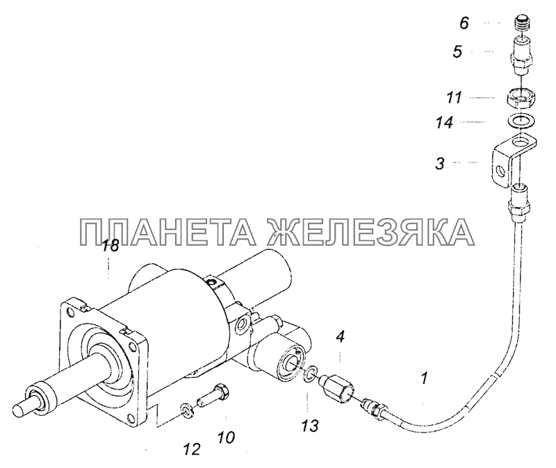 43255-1609509-40 Установка пневмогидравлического усилителя КамАЗ-43253, 43255 (Евро-4)