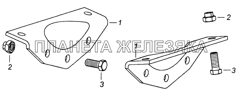 5320-2800016 Установка кронштейнов КамАЗ-43253, 43255 (Евро-4)