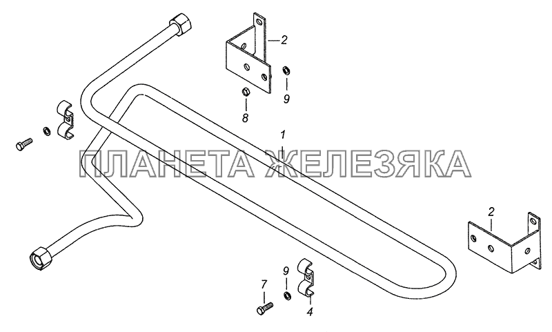 65115-3506180-82 Установка охладителя КамАЗ-43255 (Евро-2)