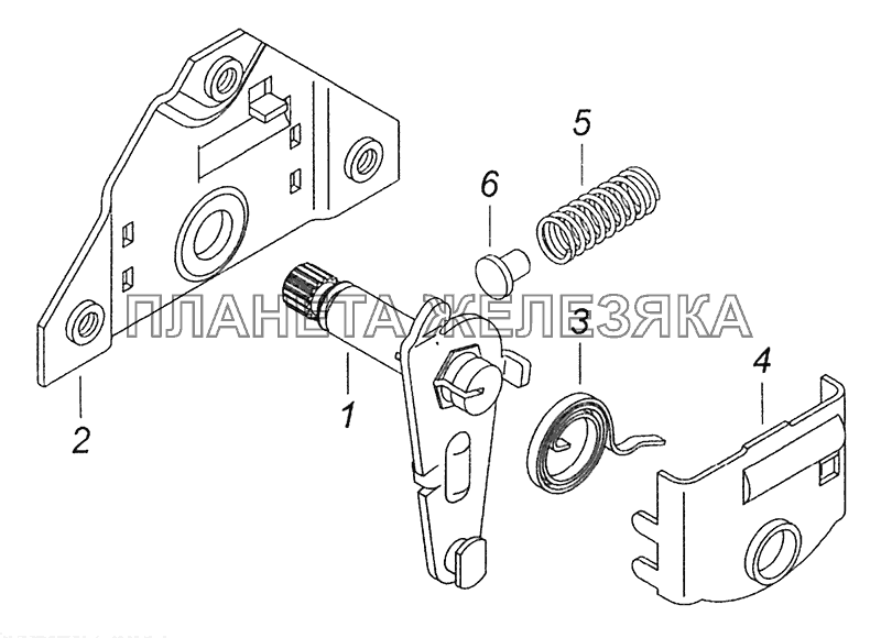 5320-6105080/81 Привод замка двери правый/левый в сборе КамАЗ-43255 (Евро-2)