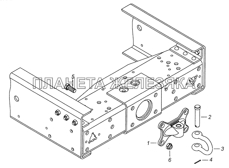 5410-2806040 Установка буксирной проушины КамАЗ-43255 (Евро-3)
