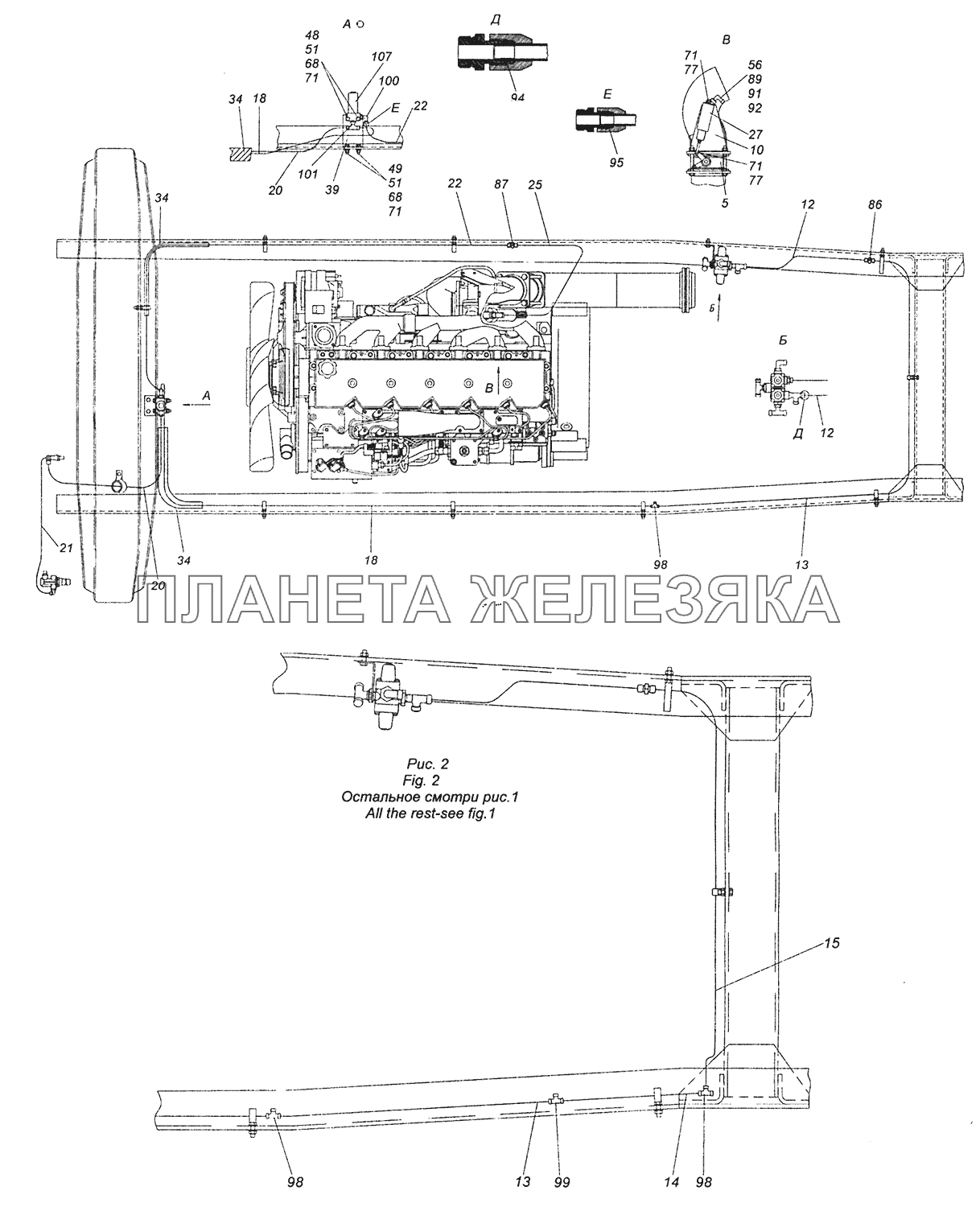 65115-3500070-82 Тормоз вспомогательный и его привод КамАЗ-43255 (Евро-3)