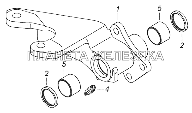 5511 -3502121 -10 Кронштейн тормозной камеры и разжимного кулака КамАЗ-43255 (Евро-3)