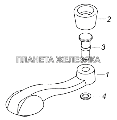 5320-6104060 Ручка стеклоподъемника КамАЗ-43255 (Евро-3)