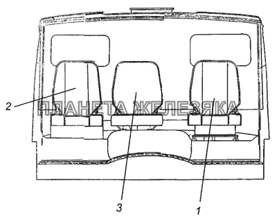 Сиденья водителя и пассажира КамАЗ-4326