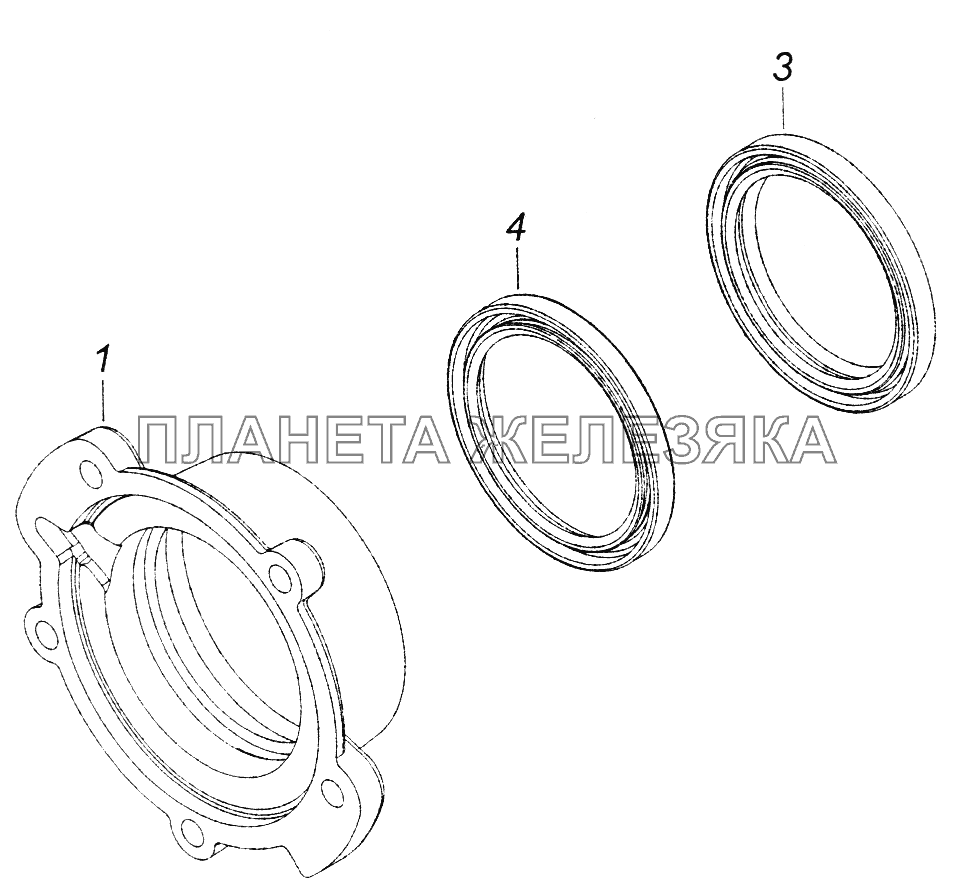 65111-1802212-10 Крышка заднего подшипника привода заднего моста КамАЗ-43261 (Евро-1, 2)