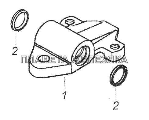 4925-2912018 Ушко с втулкой и манжетами КамАЗ-43261 (Евро-1, 2)