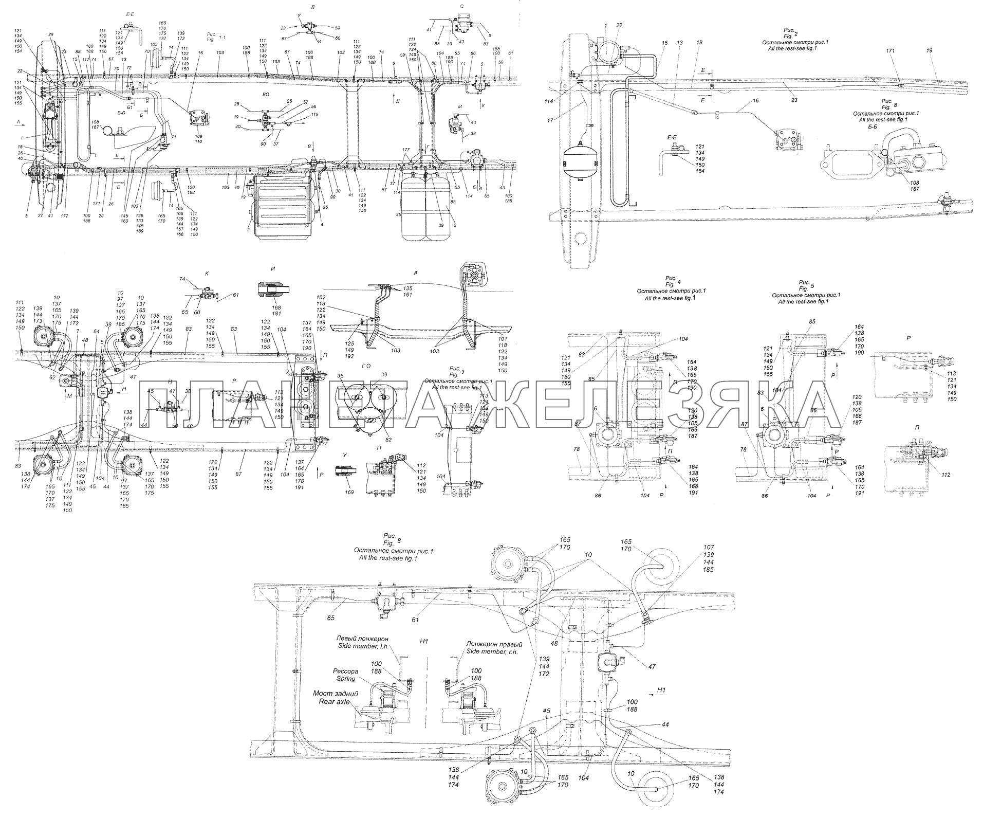 43101-3500006 Установка пневмотормозов КамАЗ-43261 (Евро-1, 2)