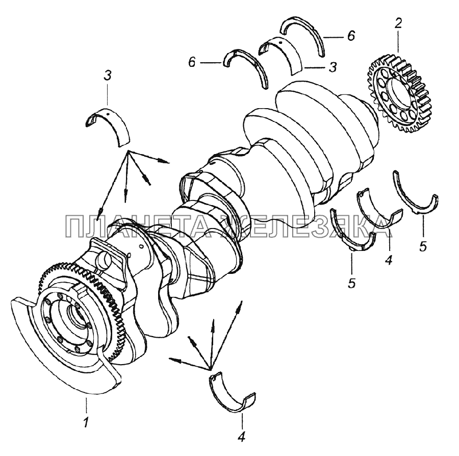 740.30-1005007 Установка коленчатого вала КамАЗ-43261 (Евро-1, 2)