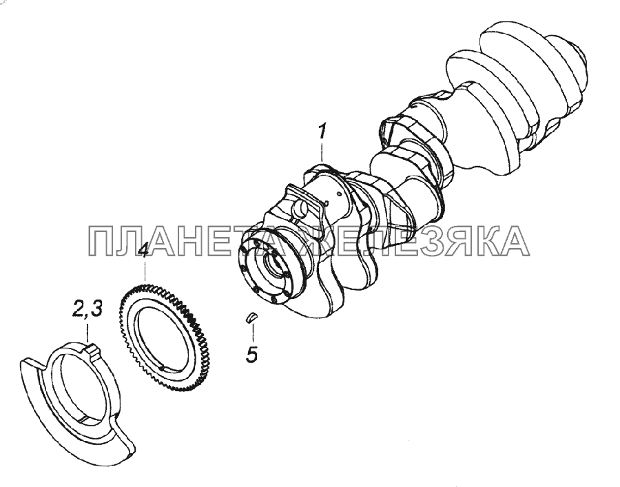 740.30-1005008 Коленчатый вал КамАЗ-43261 (Евро-1, 2)