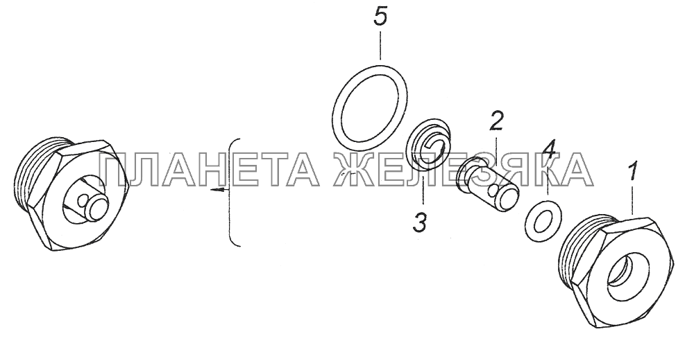 16-3513110 Кран слива конденсата КамАЗ-43261 (Евро-1, 2)