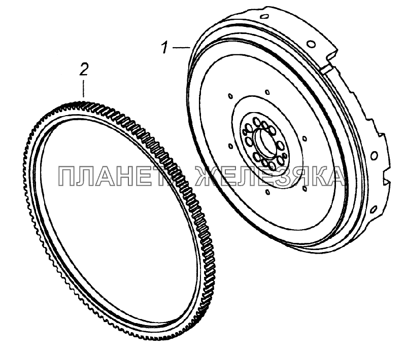 7405.1005116-20 Маховик КамАЗ-43261 (Евро-1, 2)