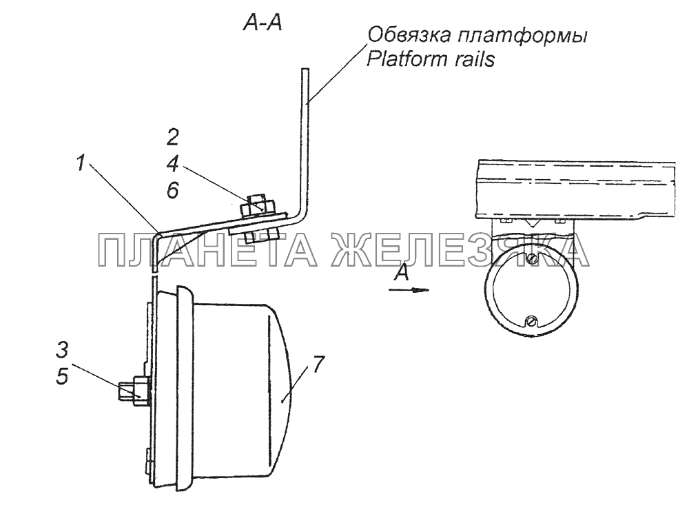 53215-3731002 Установка задних контурных фонарей КамАЗ-43261 (Евро-1, 2)