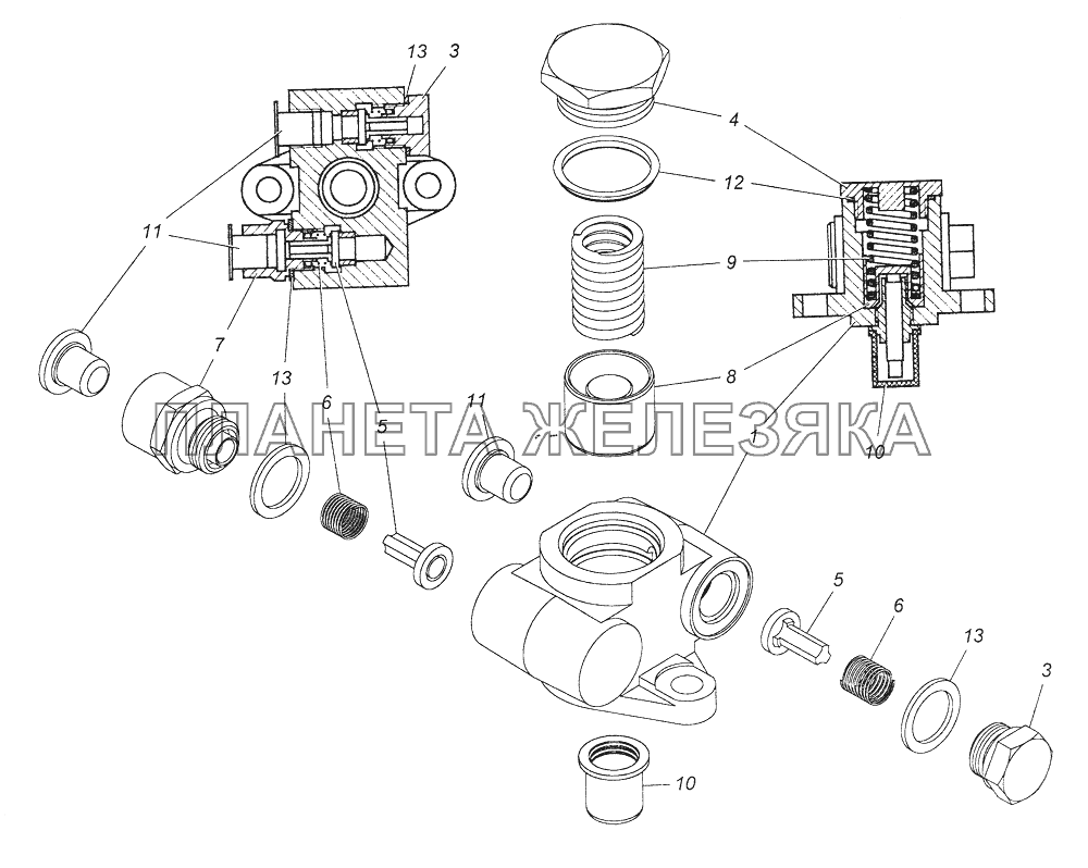 332.1106010 Топливный насос низкого давления в сборе КамАЗ-43261 (Евро-1, 2)