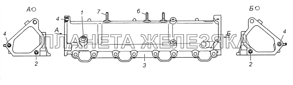 7406.1115012-40 Коллектор впускной правый в сборе КамАЗ-5350 (6х6)