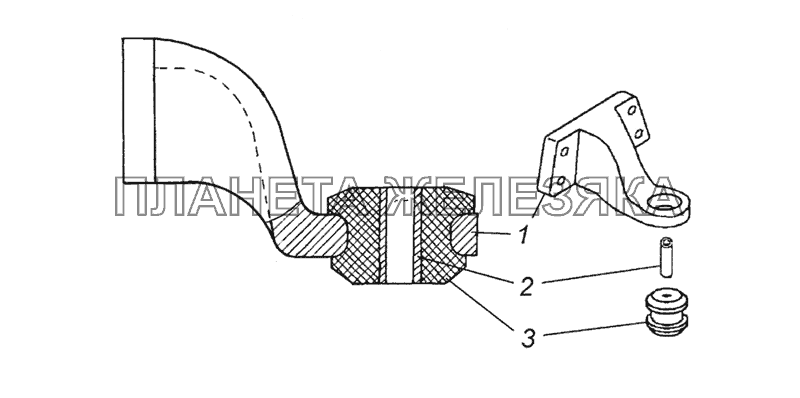 53205-1001015 Кронштейн передней опоры силового агрегата КамАЗ-5350 (6х6)