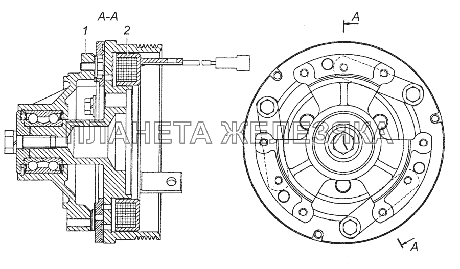 740.30-1317500 Муфта электромагнитная привода вентилятора в сборе КамАЗ-6350 (8х8)