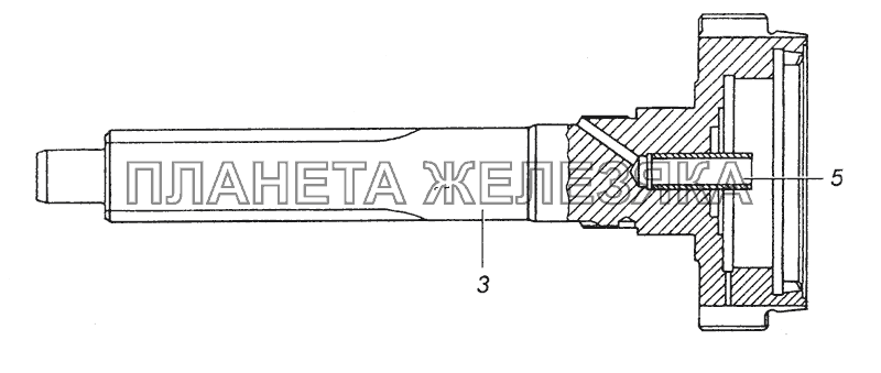 161.1701027 Вал первичный коробки передач с втулкой в сборе КамАЗ-5350 (6х6)