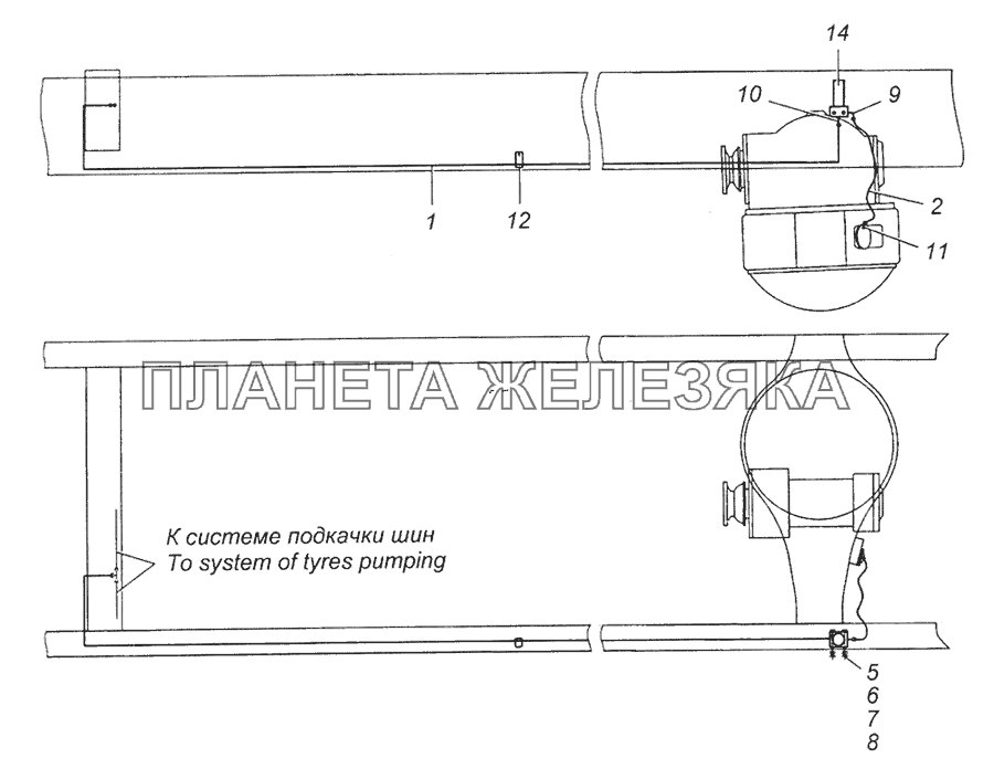 4326-2411010 Привод блокировки межколесного дифференциала КамАЗ-5350 (6х6)