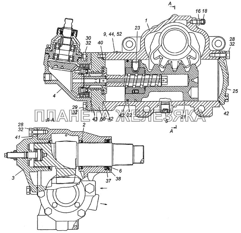 65115-3400020-10 Механизм рулевой в сборе КамАЗ-4350 (4х4)