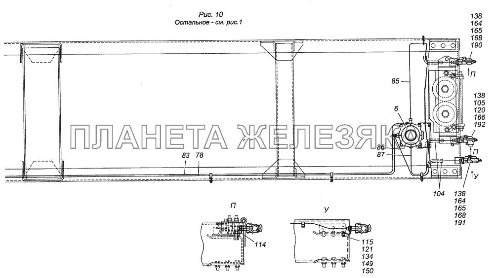 4350-3500006-40 Установка пневмотормозов КамАЗ-4350 (4х4)