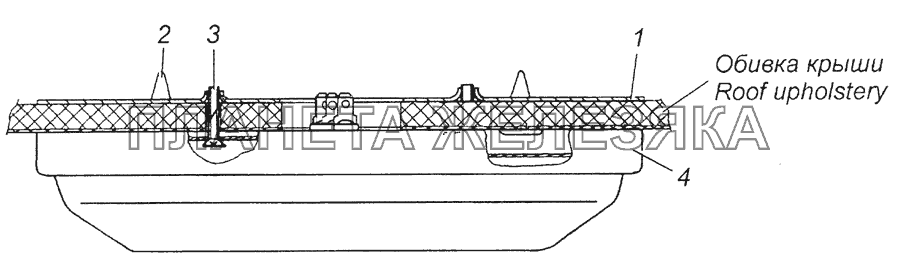 53205-3714001-10 Установка плафонов КамАЗ-5350 (6х6)