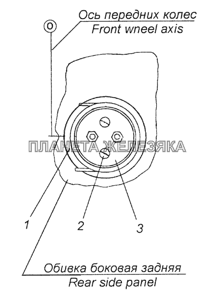 43114-3723006 Установка розетки переносной лампы КамАЗ-4350 (4х4)