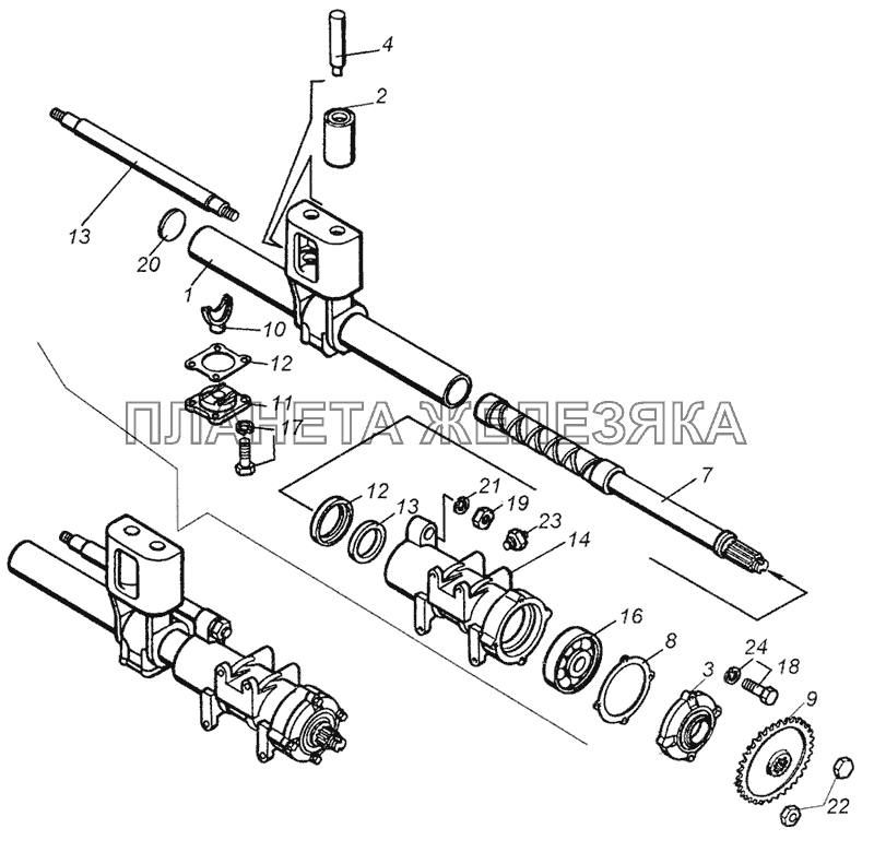 4310-4511010 Тросоукладчик лебедки в сборе КамАЗ-5350 (6х6)