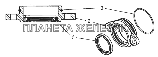 7406.1111040 Корпус переднего подшипника в сборе КамАЗ-43501 (4х4)