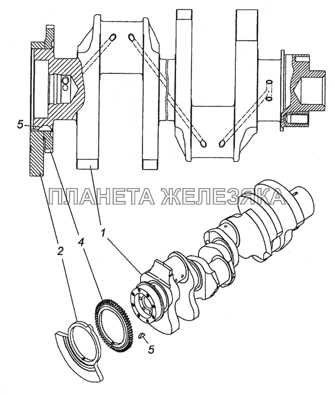 740.50-1005008 Вал коленчатый КамАЗ-43501 (4х4)