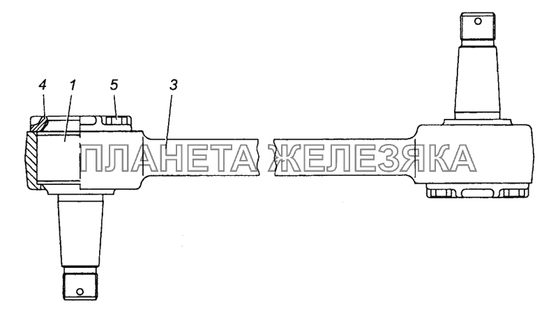 630-2919012-20 Штанга реактивная в сборе КамАЗ-53501 (6х6)