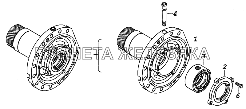 4310-2304081 Цапфа поворотного кулака КамАЗ-43502 (Евро 4)