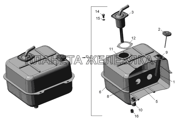 5511-8608010-02 Бак масляный КамАЗ-45142