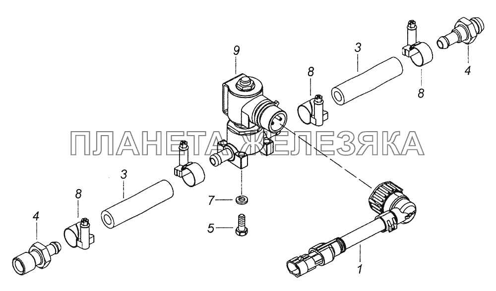 5297-1208640 Клапан в сборе Шасси КамАЗ-52974